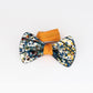 hand-painted bow tie painted with the action painting technique