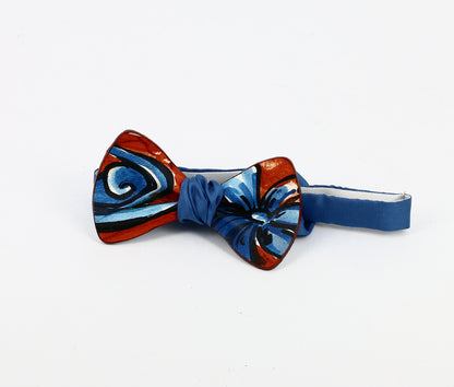 majolica style painted bow tie
